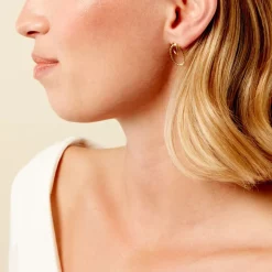 Boucles D'Oreilles Pendantes Cameline Or Jaune