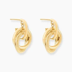 Boucles D'Oreilles Pendantes Boudicca Or Jaune