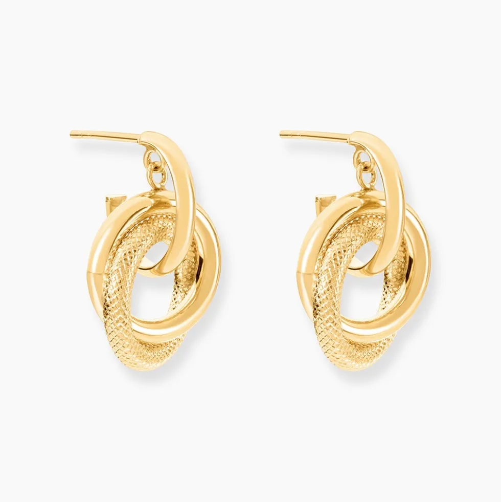 Boucles D'Oreilles Pendantes Boudicca Or Jaune