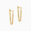 Boucles D'oreilles Pendantes Cordelia Corde Or Jaune