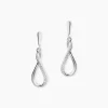 Boucles D'oreilles Pendantes Vanessa Or Blanc Diamant