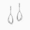 Boucles D'oreilles Pendantes Ketyae Argent Blanc