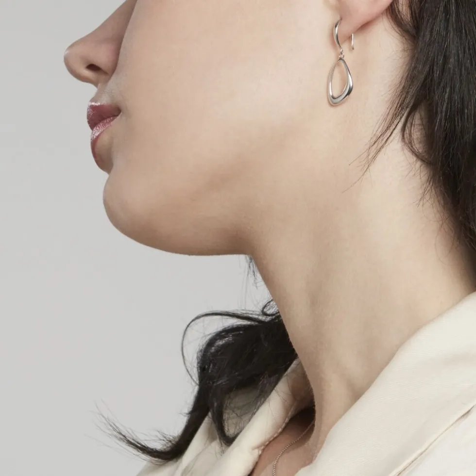 Boucles D'oreilles Pendantes Ketyae Argent Blanc