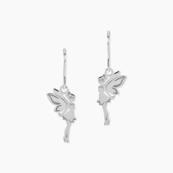Boucles D'oreilles Pendantes Anita Argent Blanc