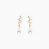 Boucles D'oreilles Pendantes Cegolene Or Jaune Oxyde De Zirconium