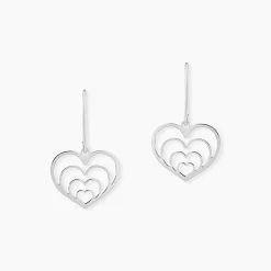 Boucles D'oreilles Pendantes Naleen Argent Blanc
