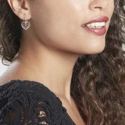 Boucles D'oreilles Pendantes Naleen Argent Blanc