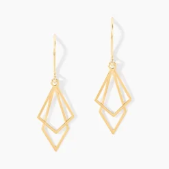 Boucles D'Oreilles Pendantes Menes Or Jaune