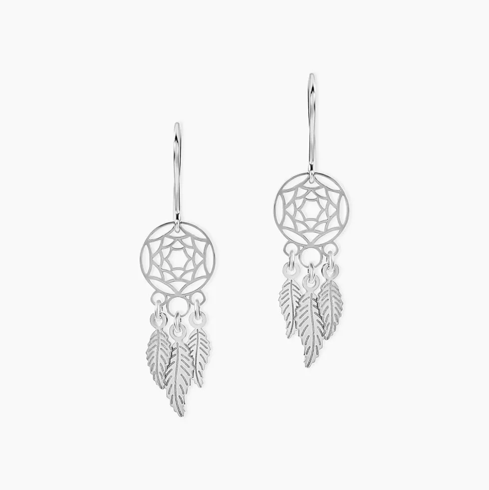 Boucles D'oreilles Pendantes Catchy Argent Blanc