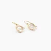 Boucles D'oreilles Pendantes Berangere Triple Cercles Or Tricolore