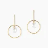 Boucles D'oreilles Pendantes Salvine Or Jaune Perle De Culture