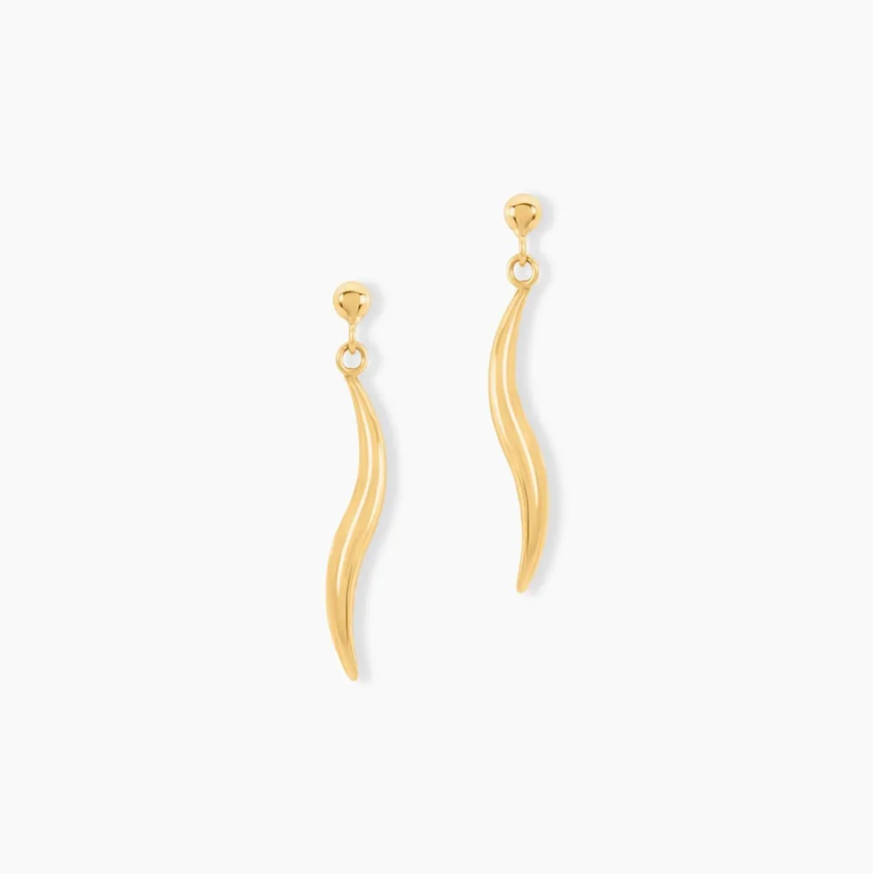 Boucles D'Oreilles Pendantes Suvi Or Jaune