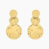 Boucles D'oreilles Pendantes Josephine Acier Doré