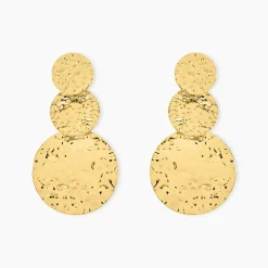 Boucles D'oreilles Pendantes Josephine Acier Doré