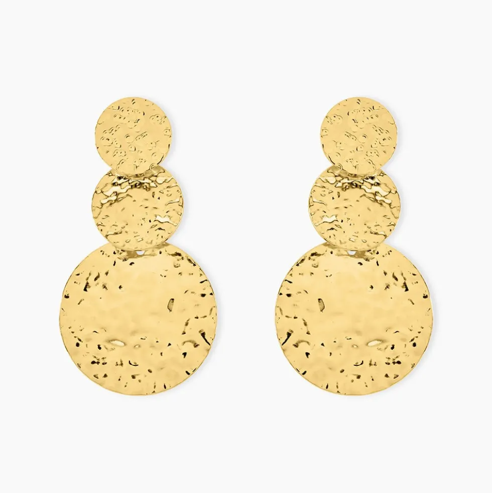 Boucles D'oreilles Pendantes Josephine Acier Doré