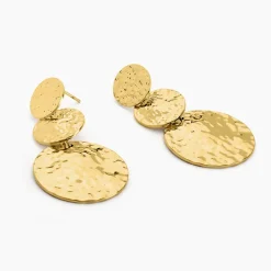 Boucles D'oreilles Pendantes Josephine Acier Doré
