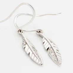 Boucles D'oreilles Pendantes Clodie Or Rose Diamant