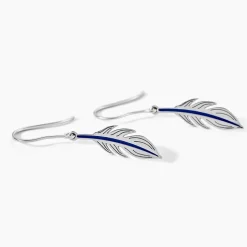 Boucles D'oreilles Pendantes Argent Blanc Stieg