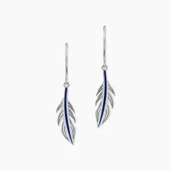 Boucles D'oreilles Pendantes Argent Blanc Stieg