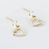 Boucles D'oreilles Pendantes Euria Cœur Or Jaune