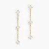 Boucles D'oreilles Pendantes Ethere Or Jaune Oxyde De Zirconium