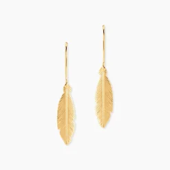 Boucles D'oreilles Pendantes Delphinium Or Jaune
