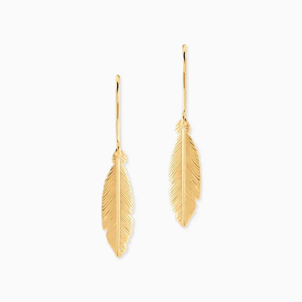 Boucles D'oreilles Pendantes Delphinium Or Jaune