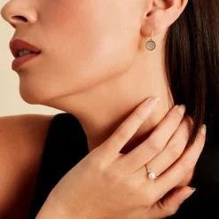 Boucles D'oreilles Pendantes Joana Or Jaune Nacre