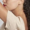 Boucles D'oreilles Pendantes Ninae Argent Blanc