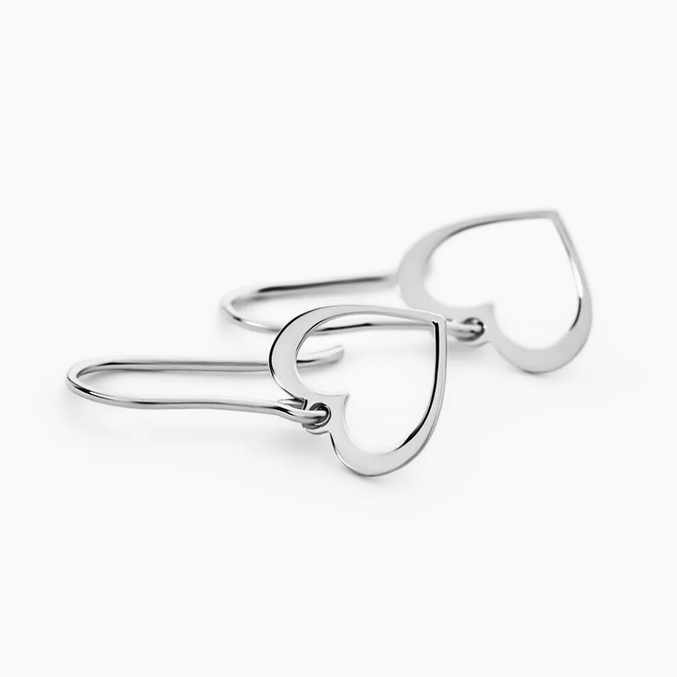 Boucles D'oreilles Pendantes Cosima Argent Blanc