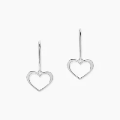 Boucles D'oreilles Pendantes Cosima Argent Blanc