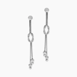 Boucles D'oreilles Pendantes Mariana Argent Blanc