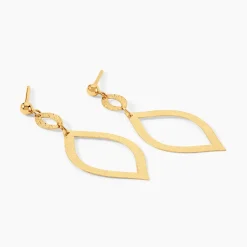 Boucles D'Oreilles Pendantes Genghis Or Jaune