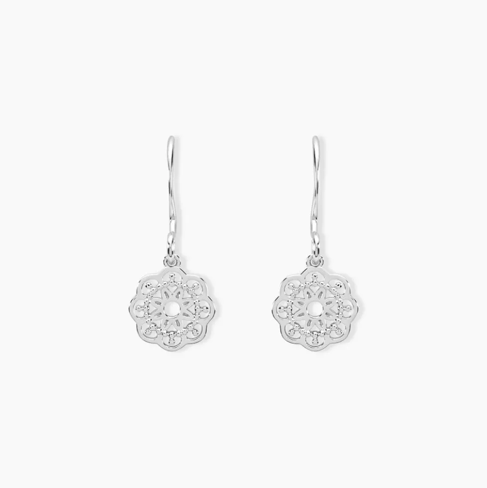 Boucles D'oreilles Pendantes Lynne Argent Blanc