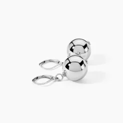 Boucles D'oreilles Pendantes Bilou Acier Blanc