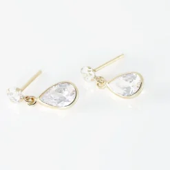 Boucles D'oreilles Pendantes Lika Or Jaune Oxyde De Zirconium