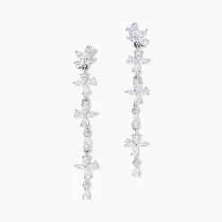 Boucles D'Oreilles Pendantes Feeria Argent Blanc Oxyde De Zirconium