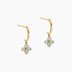 Boucles D'Oreilles Pendantes Belovia Or Jaune Topaze