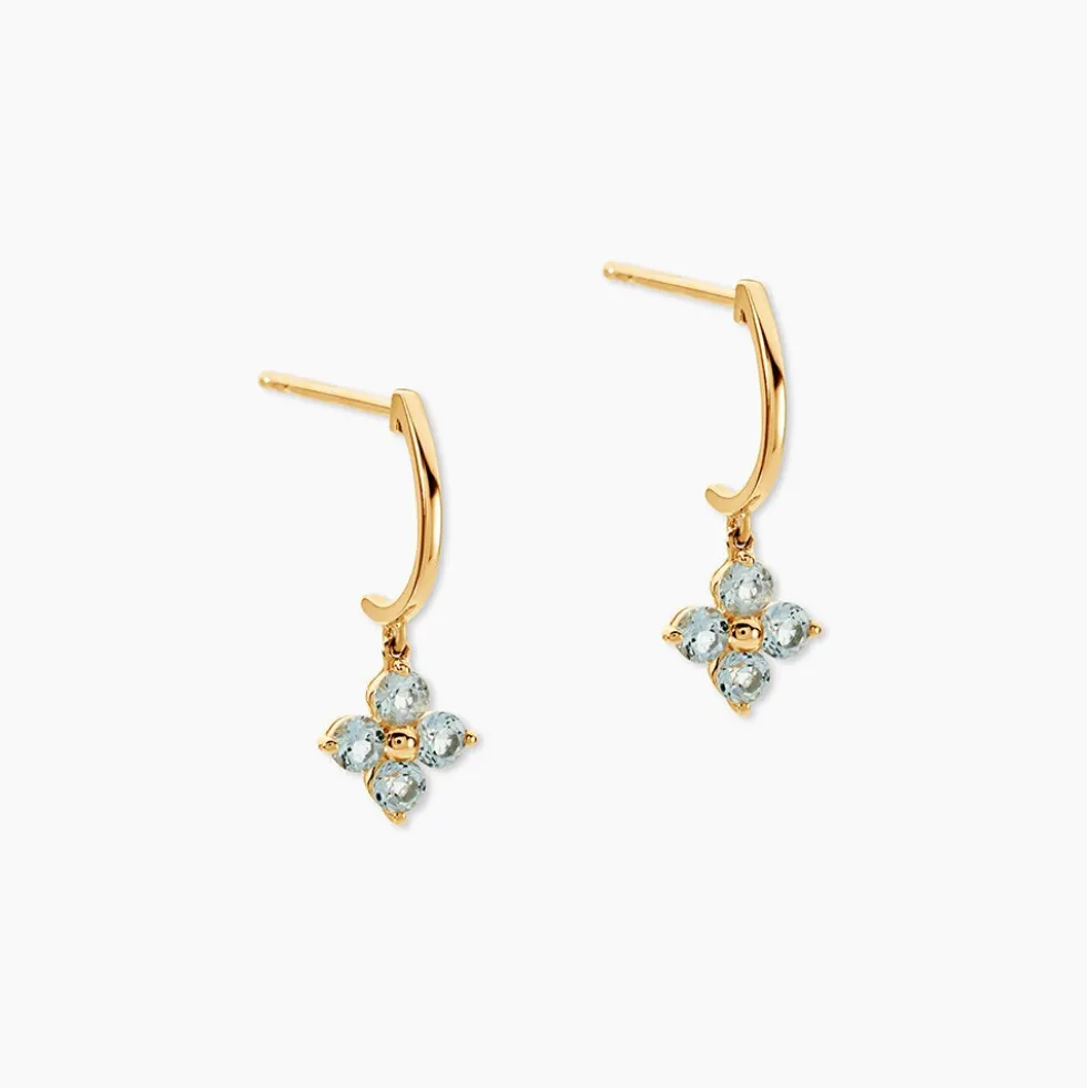 Boucles D'Oreilles Pendantes Belovia Or Jaune Topaze