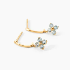 Boucles D'Oreilles Pendantes Belovia Or Jaune Topaze