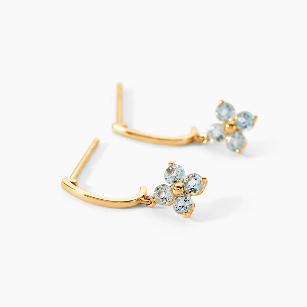 Boucles D'Oreilles Pendantes Belovia Or Jaune Topaze