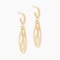 Boucles D'Oreilles Pendantes Boudicca Or Jaune
