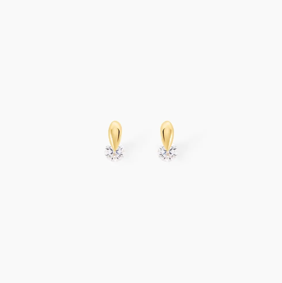 Boucles D'oreilles Pendantes Clementa Or Jaune Oxyde De Zirconium