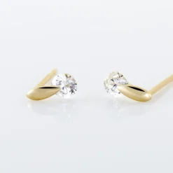 Boucles D'oreilles Pendantes Clementa Or Jaune Oxyde De Zirconium