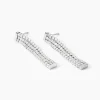 Boucles D'Oreilles Pendantes Serenna Argent Blanc Oxyde De Zirconium