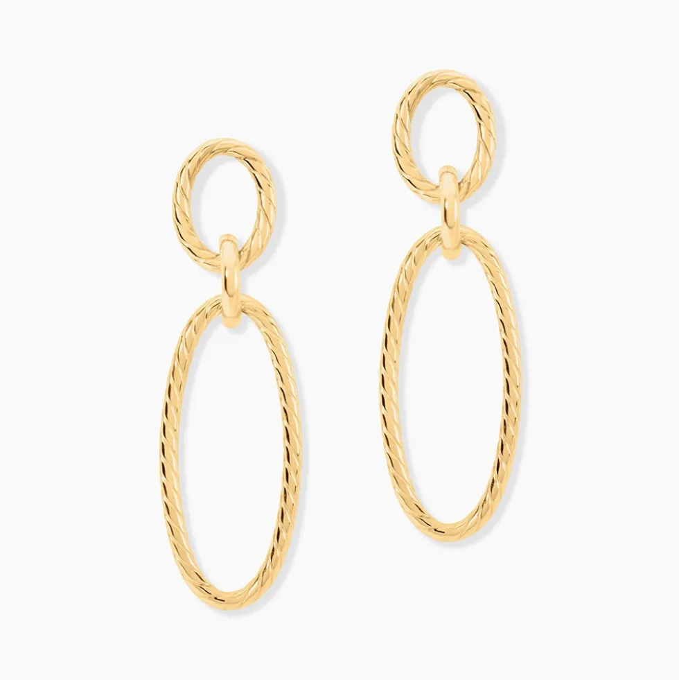 Boucles D'Oreilles Pendantes Franklyn Or Jaune