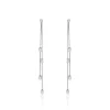 Boucles D'oreilles Pendantes Linda Argent Blanc