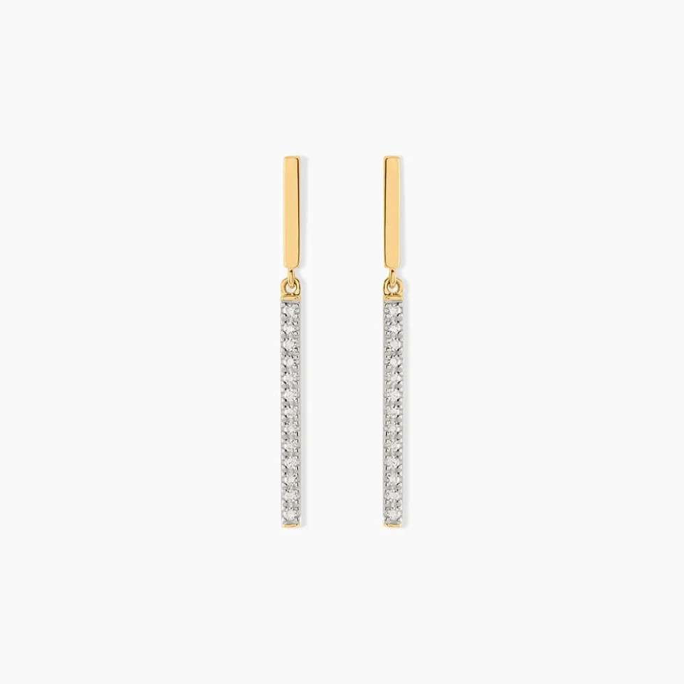Boucles D'oreilles Pendantes Alayna Or Jaune Diamant