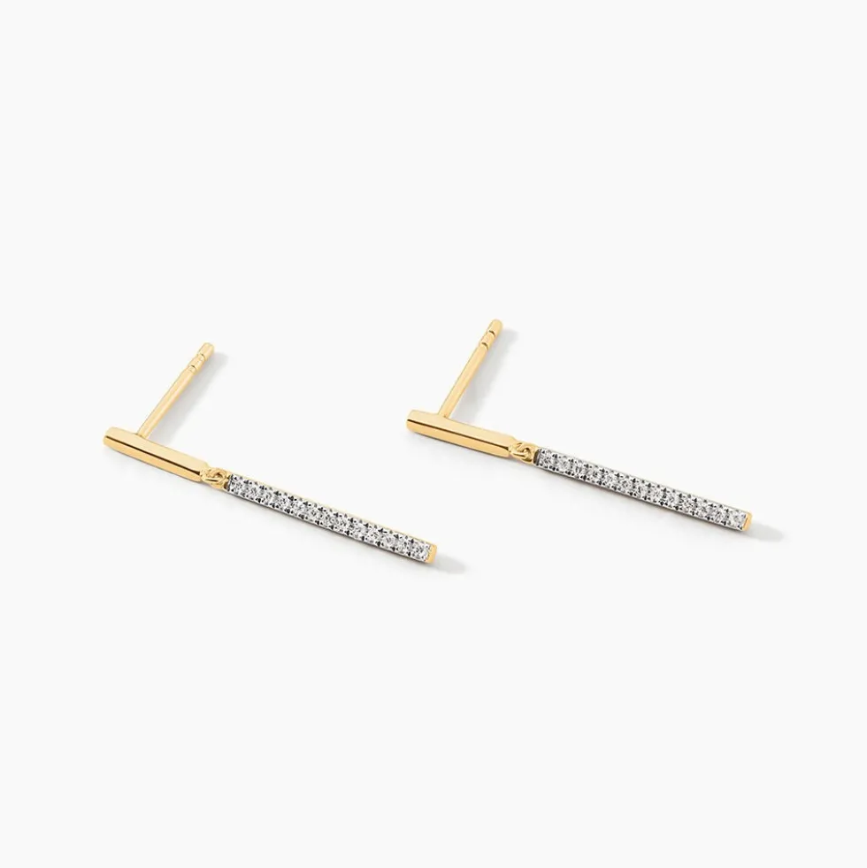 Boucles D'oreilles Pendantes Alayna Or Jaune Diamant