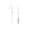 Boucles D'oreilles Pendantes Aliza Argent Blanc